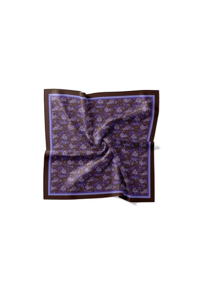 Emproyal Printed Velune Scarf 07 13 Purple Navy Blue Leopard Pattern