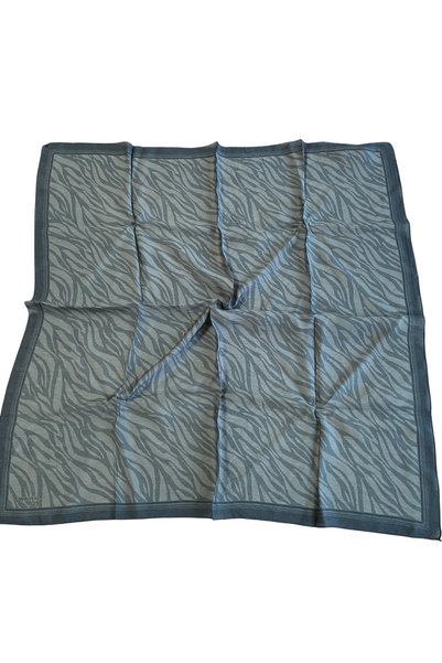 Emproyal Printed Lidia Scarf Gray Zebra Pattern