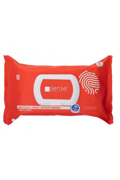 Sense Șervețele umede antibacteriene pentru mâini, 72 buc, Cool Clean