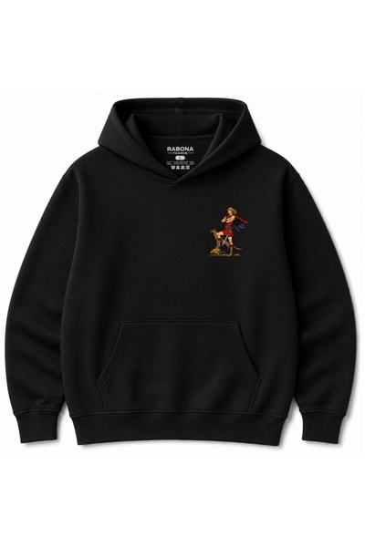 Rabona Fashion Ταρκάν και Κουρτ – Βαμβακερό φούτερ με κουκούλα με στάμπα κόκκ...