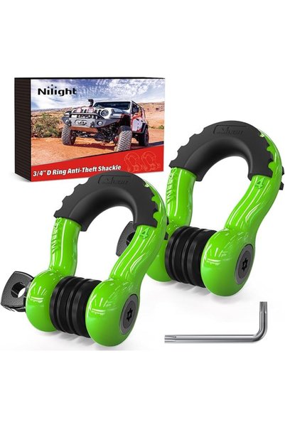 Nilight مجموعة من قطعتين من مشابك D-Ring مقاس 3/4 بوصة مع دبوس لولبي 7/8 بوصة...