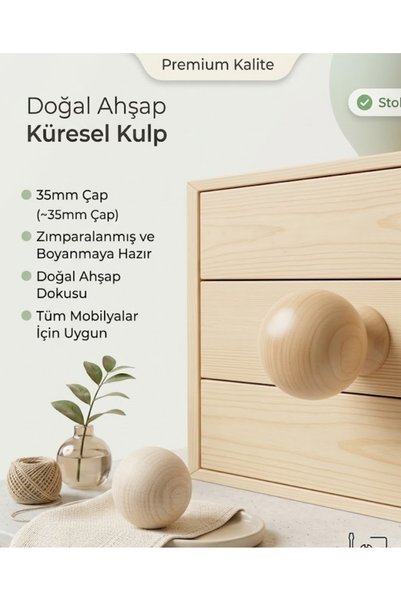 Teksen Ahşap mobilya kulp (15 adet)