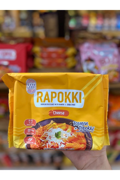 buldak Good Seoul Rapokki Cheese Peynirli Kore Pirinç Keki ve Ramen Noodle 132 g