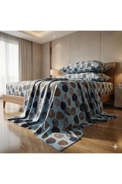 Generic 3 Pieces Flat Bedsheet Set with Floral Pattern King Size Bed Pillow C...