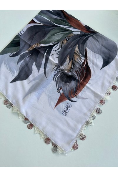 REYYAN Hand Work Needlepointed Square Writing 100X100 cm Handcrafted