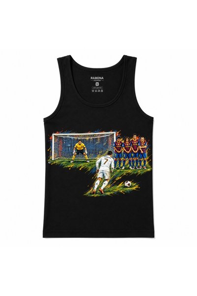 Rabona Fashion Efsanevi Frikik - قميص قطني مطبوع برسومات ذات طابع كرة القدم