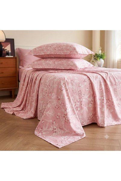 Generic 3 Pieces Flat Bedsheet Set with Floral Pattern King Size Bed Pillow C...