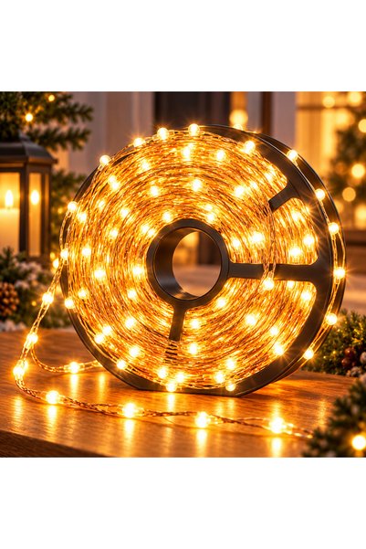 OEM Ghirlandă luminoasă LED tip rolă, 50 m, 1000 LED-uri, Sârmă de cupru, Alb...