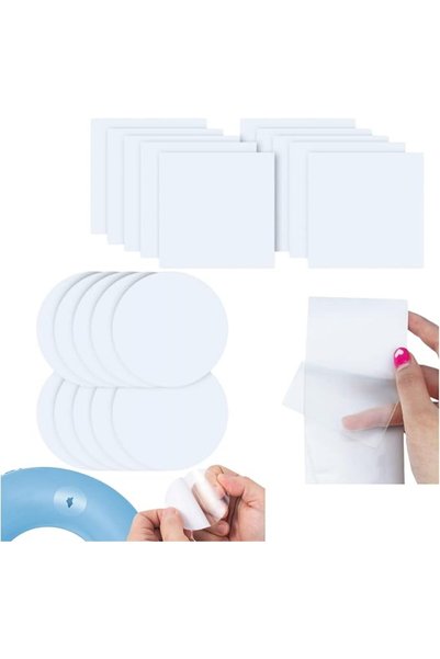Generic رقعات إصلاح قابلة للنفخ ذاتية اللصق، مربعة ومستديرة، شفافة، مجموعة رق...