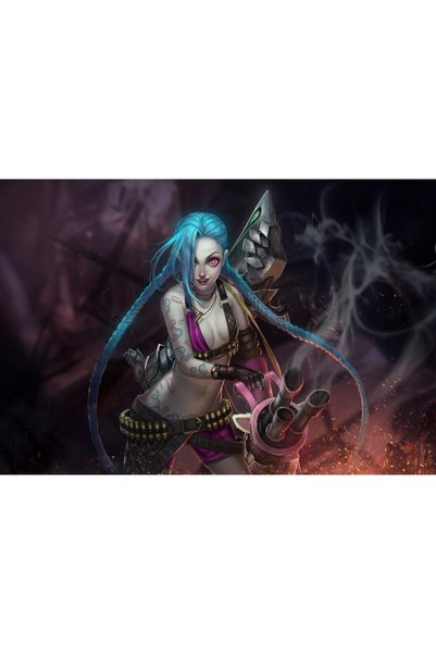 OEM Poster League Of Legends Jinx Eroina Enigmatică, 61x90 cm, poster11877
