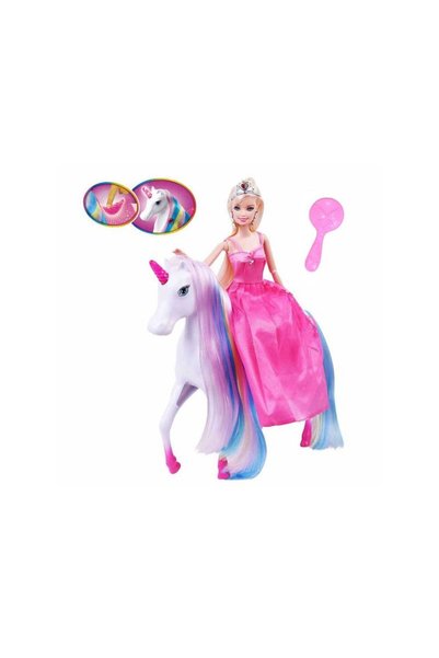 OEM Princess Doll with Pink Unicorn Dress with Light