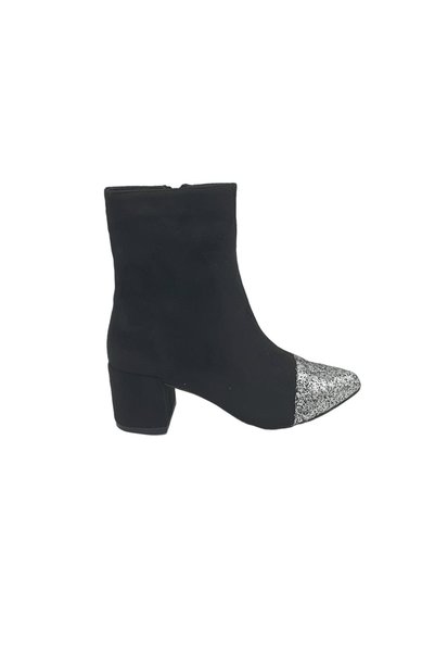 Corina Botine dama Corina, material textil, negru