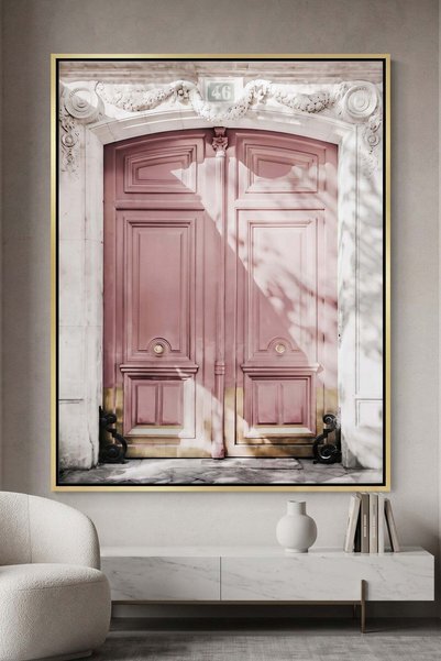 Jasmine Art The Parisian Entrance Architecture Wall Art | Portrait Framed Can...
