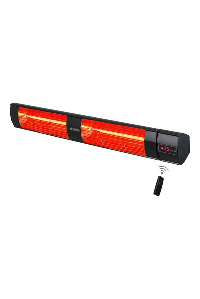 Halogen Black Twin Pro 3000W (2x1500W) Kumandalı Çift Lambalı Halojen Infrared Dış Mekan Isıtıcı