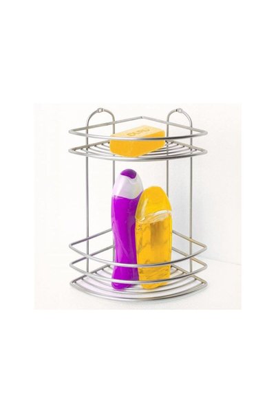 OEM Etajera de Colt din Inox cu 2 Nivele pentru Baie 20x20x34.5cm
