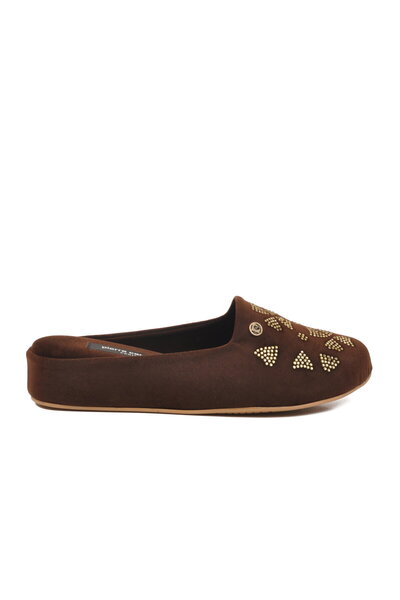 Pierre Cardin Brown Closed-Front Women's House Slippers