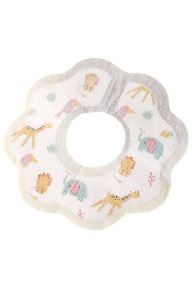 OEM Set 10 Bavete de Unica Folosinta, Model Animalute, pentru Bebelusi, Alb Gri