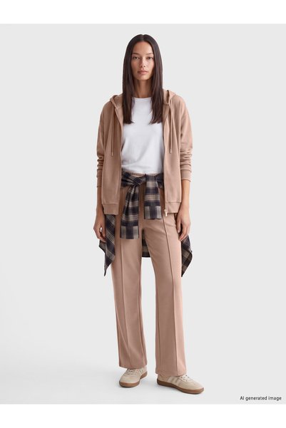 LC Waikiki Nevavm Brown Diver Fabric Straight Loose & Baggy Women's Sweatpant...