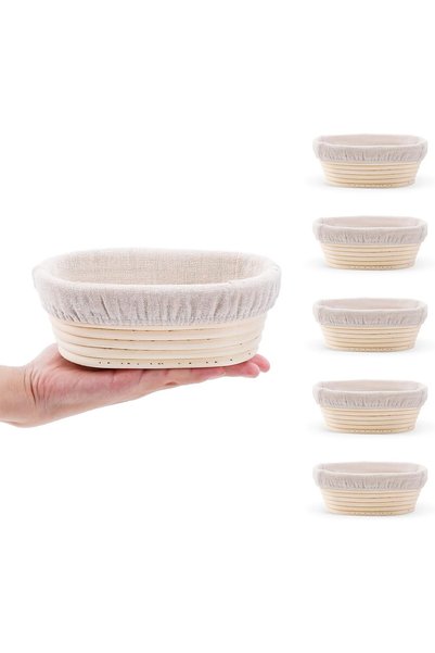 GENERAL DOYOLLA Mini Oval Windproof Set (6.5 in, Set of 5), Bread Dough Yeast...