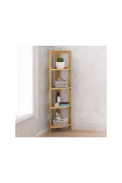 OEM Bamboo Shelf with 4 Corner Spaces 39.5x27x120cm