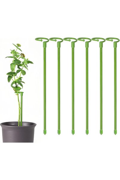 NALACAL مجموعة من 6 أوتاد دعم للنباتات بطول 11.8 بوصة - أوتاد بلاستيكية خضراء...