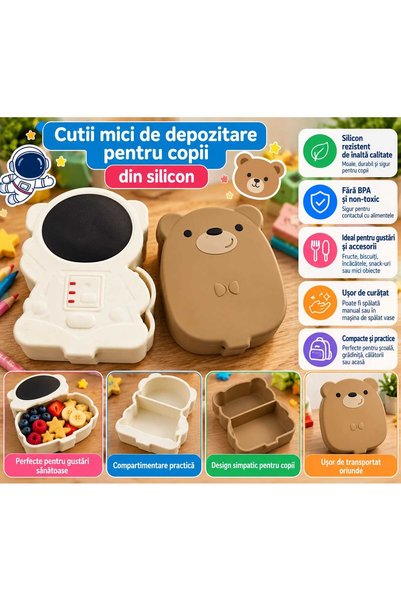 CROFTON Set of 2 Silicone Kids Storage Boxes