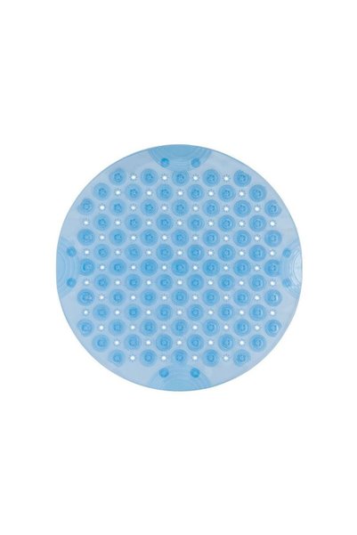 OEM Covoras Antiderapant Crystal Bleu cu Peri Masaj pentru Baie Ø55cm
