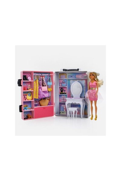 Jumbo Papusa cu Dulap & Accesorii