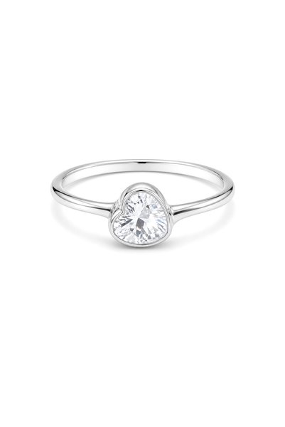 Evolium 925 Silver Ring, Jolie Silver, Delicate Heart, Size 55, 1.6 g, Silver