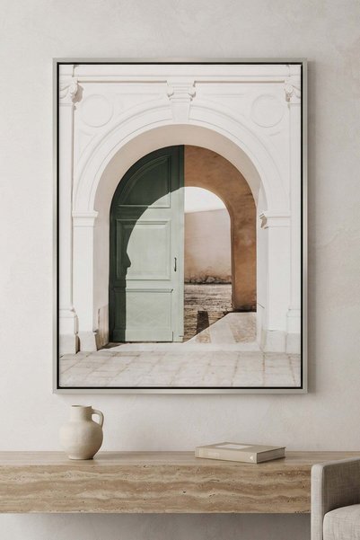 Jasmine Art Doorway Architecture Wall Art | Portrait Framed Canvas Print | Lu...