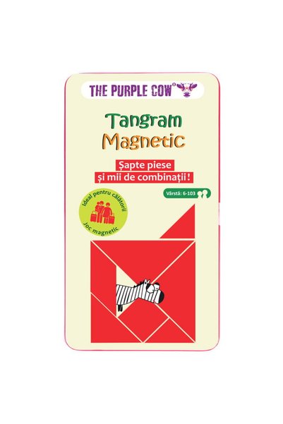 Purple Cow Magnetic Tangram Game, Age 6+, Red