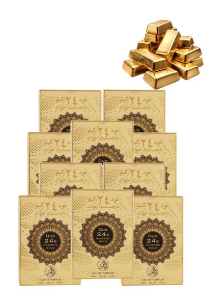 ALFAKHR 10 قطع عطر Oud 24K Majestic Gold 100مل