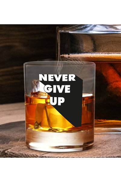 Bk Gift Dtf Motto Designed Whiskey Glass-3, Gift for a Friend, Gift for a Lover