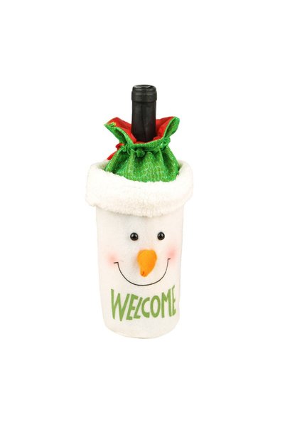Evolium Christmas Bag for Beverage Bottle, Universal Size, 13x28 cm, Green,