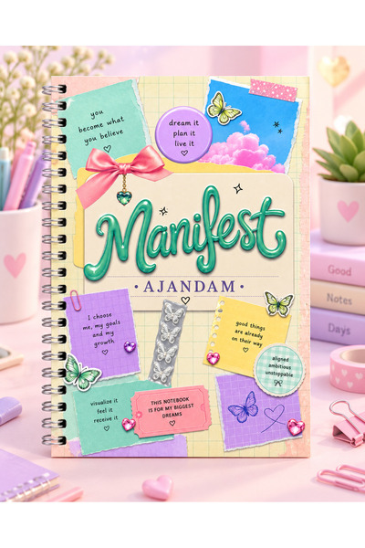 mcolor Manifest Agenda 17X24 cm Spiral Bound Hard Cover Patterned Notebook