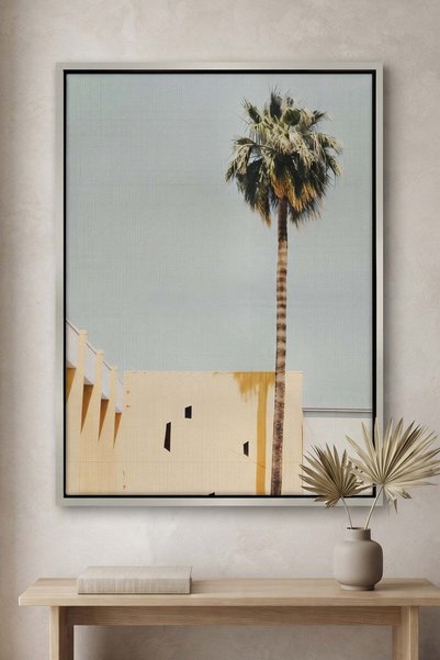 Jasmine Art Palm Springs Aesthetic Architecture Wall Art | Portrait Framed Ca...