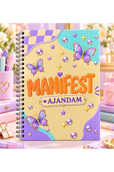 mcolor Manifest Agenda 17X24 cm Spiral Bound Hard Cover Patterned Notebook