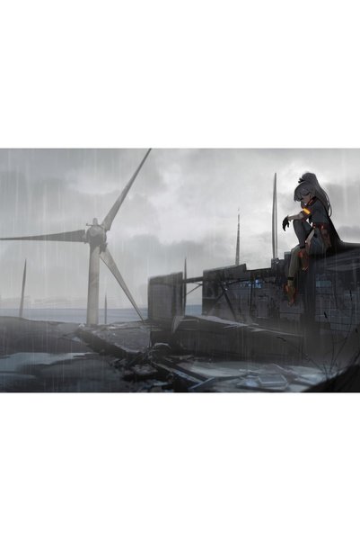 OEM Poster Sitting Alone In Rain, 61x90 cm, poster12470