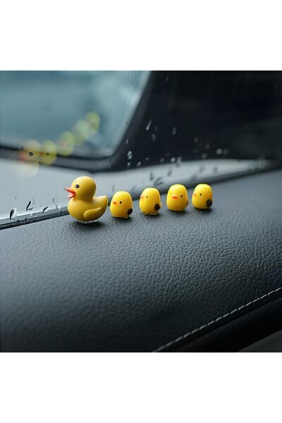 Axylar 5 Piece Cute Yellow Duck Car Ornaments, 1 Big Duck and 4 Small Ducks, ...