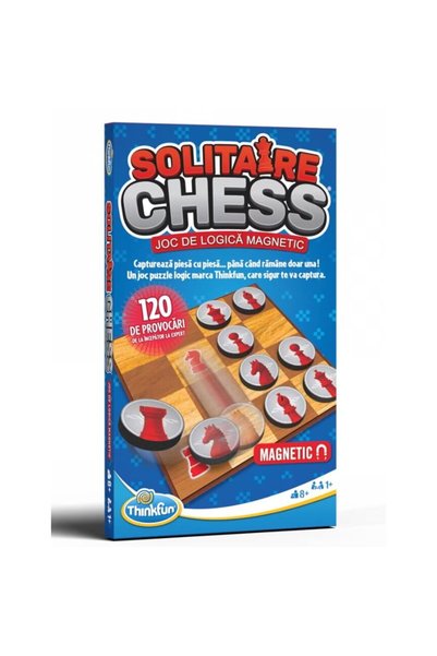 ThinkFun Magnetic logic game - Solitaire Chess, Romanian language, Age 8+, Blue