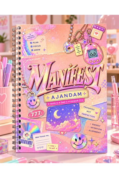 mcolor Manifest Agenda 17X24 cm Spiral Bound Hard Cover Patterned Notebook