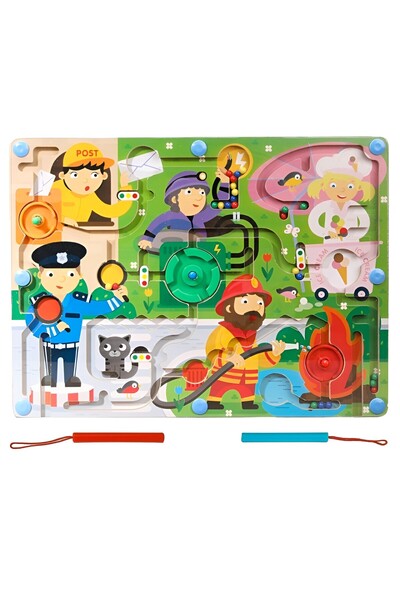 OEM Joc Montessori de Sortare Culori, Creion Magnetic, Tip Labirint Ilustrat,...