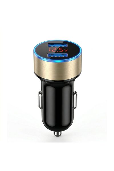 OEM Incarcator Auto cu Afisaj Digital, din Metal, 3.1A, Incarcare Rapida 6A P...