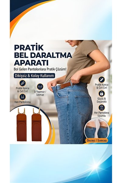 EVİMDM Pratik Daraltma Aparatı Tokasız Kemer Cırt Cırtlı Esnek Ayarlanabilir ...