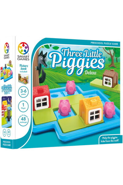 Smart Games Παιχνίδι λογικής με 48 προκλήσεις, - Τρία Μικρά Γουρουνάκια - Del...