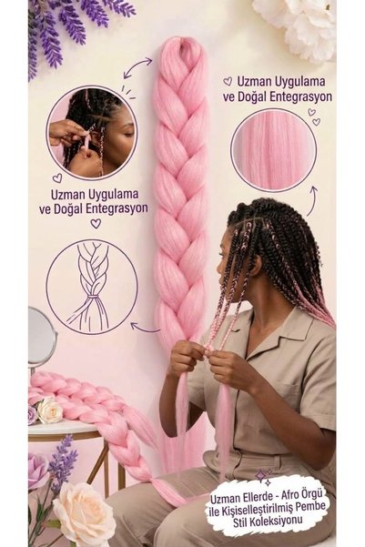 PEMBE POSTİŞ SAÇ (100)gr