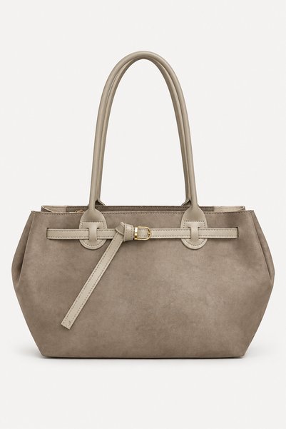 Melike Tatar Helen Suede Bag 98-605 Std Beige