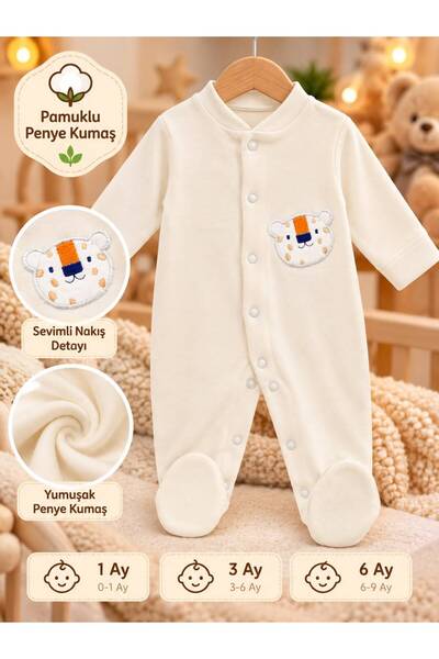 Sönmez Baby TONTİK KAPLAN MEVSİMLİK PAMUKLU PENYE TULUM ERKEK BEBE TAKIM