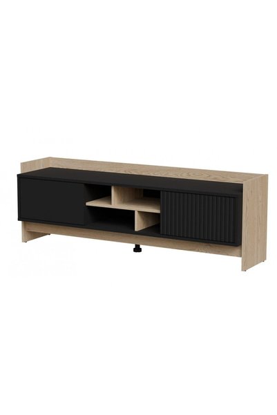 Other Συρταριέρα, Cama Meble Pporto 2D, 150x38x50 εκ., 1 ράφι, Μαύρο-Μπεζ
