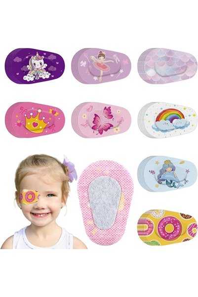 NALACAL Adhesive Eye Patches, 48 Pcs Kids Girl Eye Patches, Cute Latex Free A...